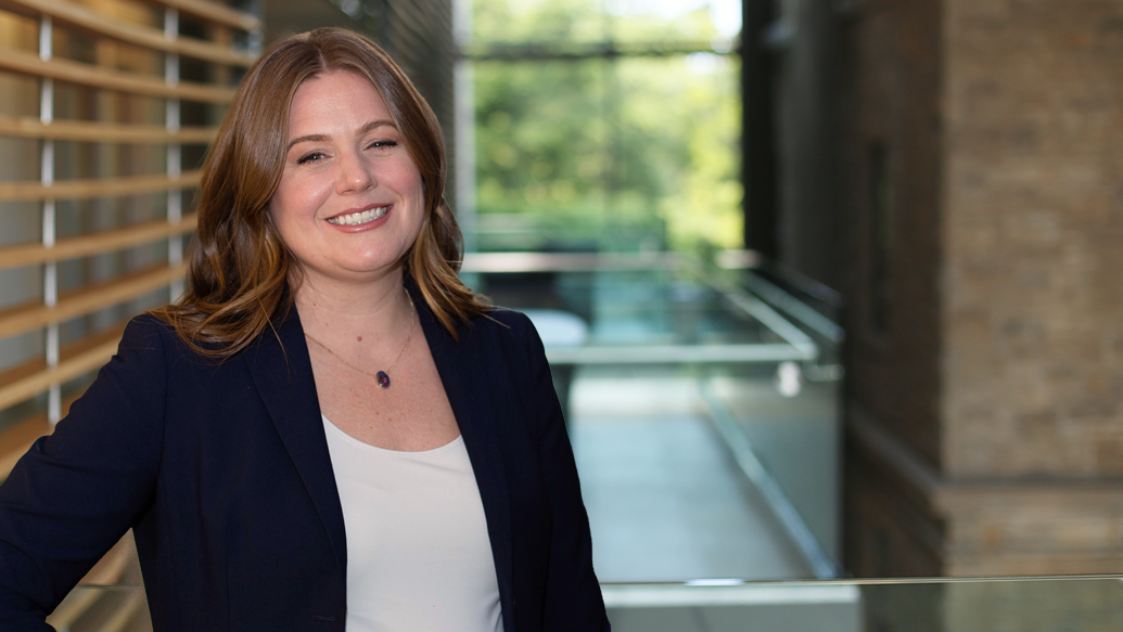 headshot of Dr. Katie Goldie, smiling at the camera