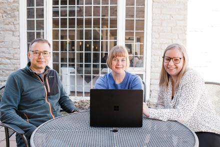 From left to right, Dr. Roger Pilon, Dr. Danielle Macdonald, and Dr. Aleksandra Zuk