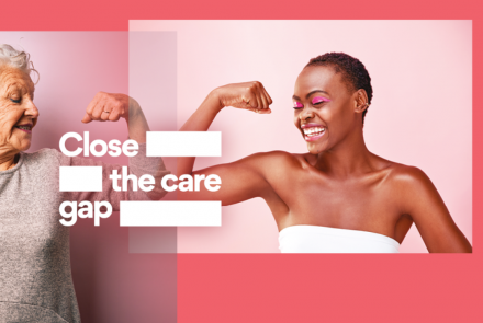 World Cancer Day Promotional Banner that reads "Close the care gap"